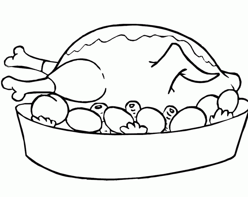 Download Chicken And Vegetable Food Coloring Page Or Print Chicken 