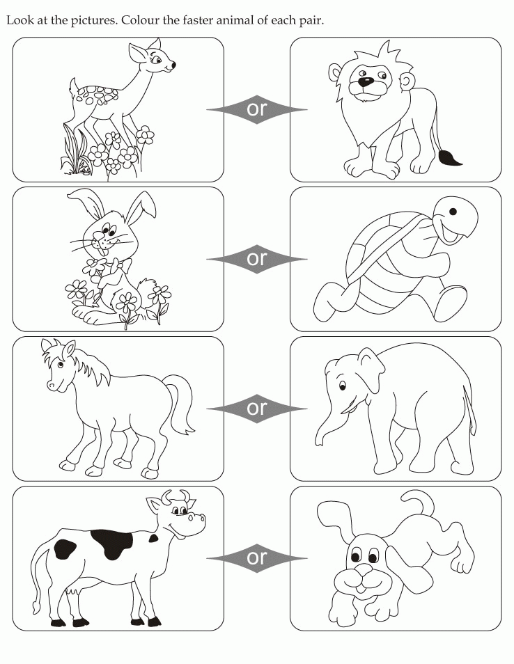 Opposites coloring page example