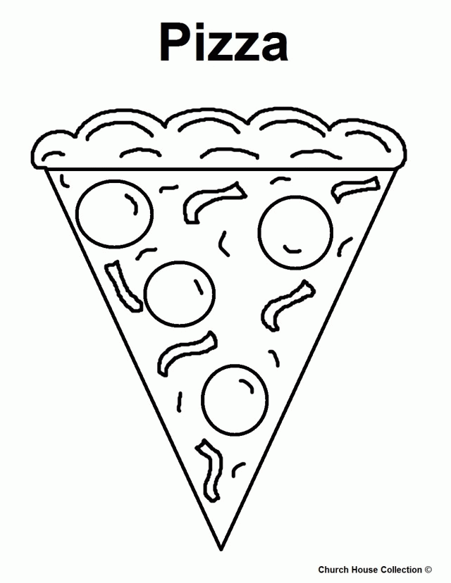 easy Pizza coloring pages for kids | Great Coloring Pages