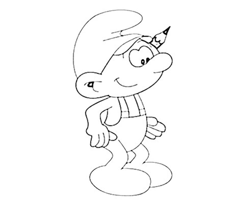 12 Handy Smurf Coloring Page
