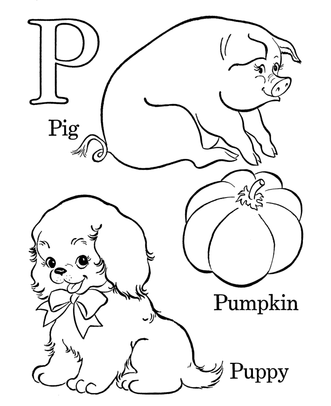 Letter P P Is For Pumpkin Color The Pumpkin