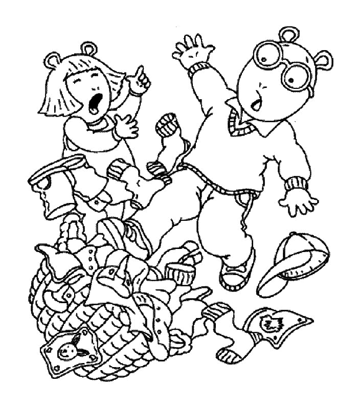 Arthur Characters Coloring Sheet