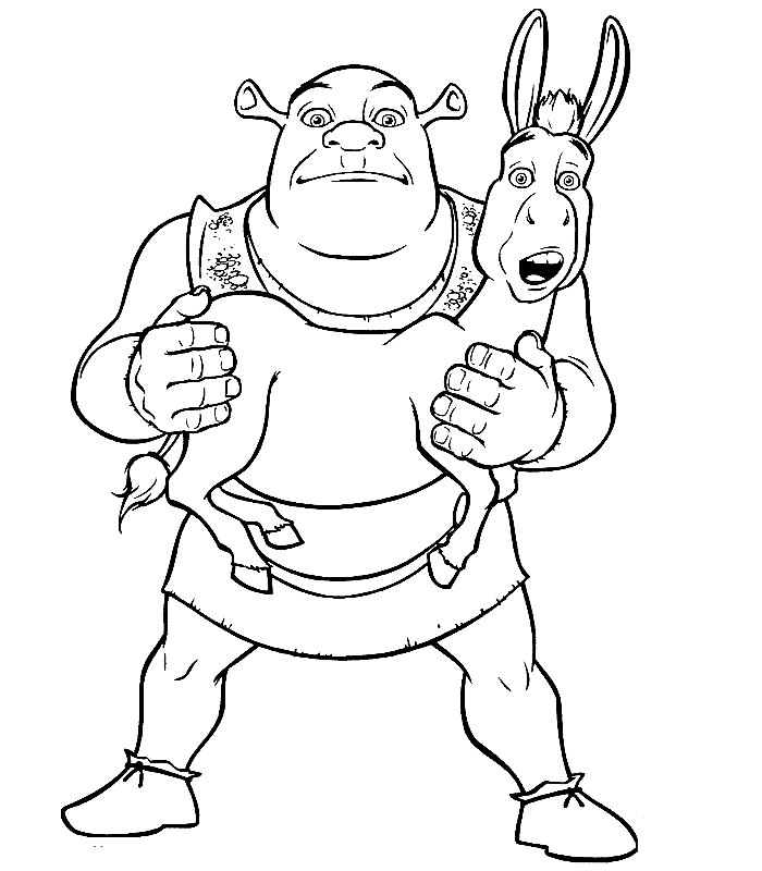 Shrek Colouring Page - Colouring Pages Online Australia