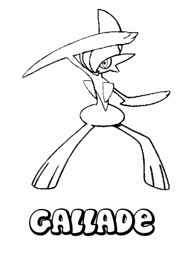 Psychic Pokemon Coloring Pages Gallade Online And Printable 131038 