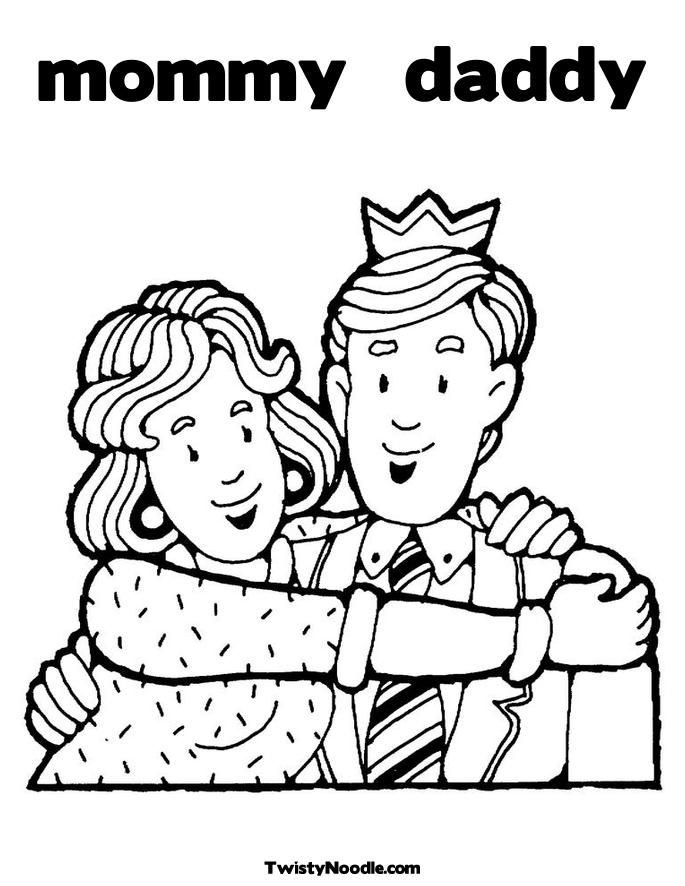 mummy and daddy Colouring Pages (page 3)