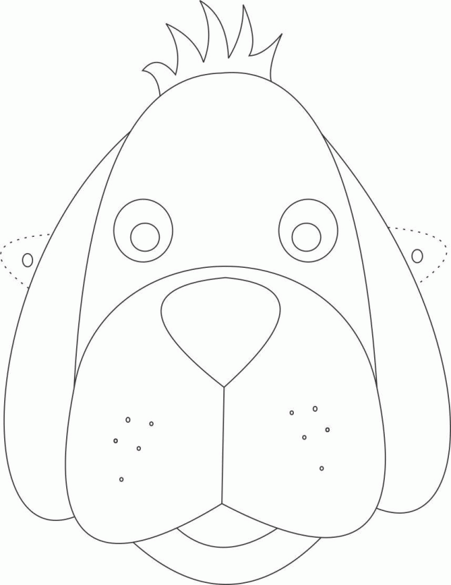 Dog Mask Printable Coloring Page For Kids Coloring Pages Of 176045 