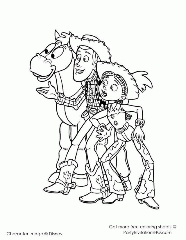 latest woody jessie toy story coloring pages  laptopezine