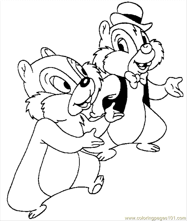 n chip and dale Colouring Pages