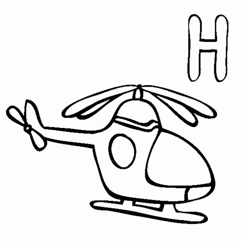 Simple Letter H Coloring Page for Kids