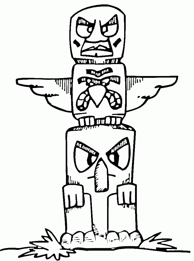 does Totem Colouring Pages (page 2)