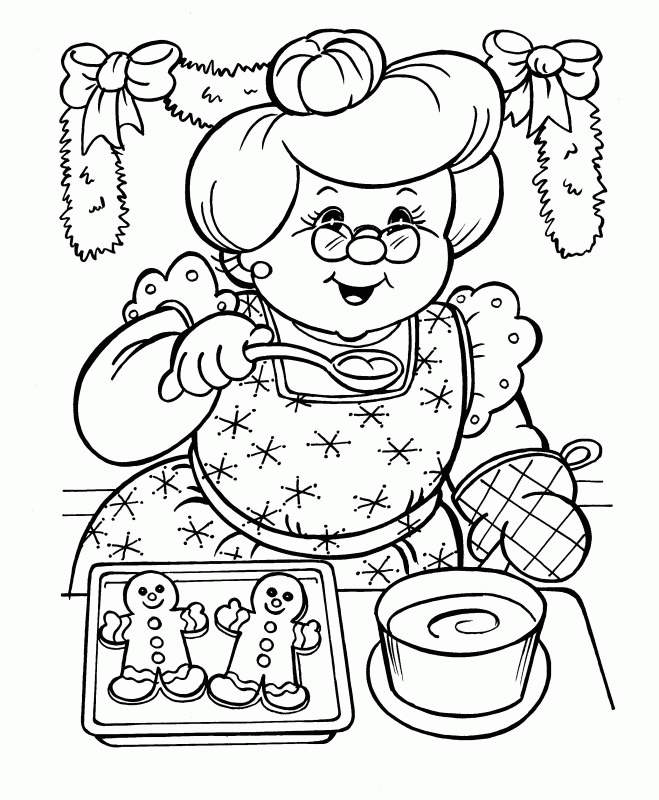 Mrs Claus Coloring Pages | Cartoon Coloring Pages
