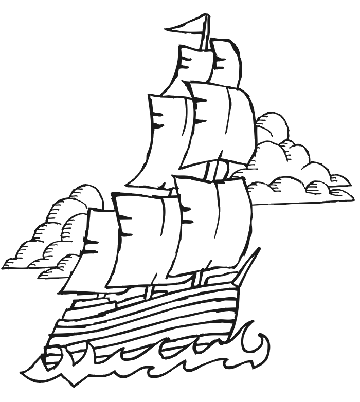 Ship Coloring Pages | Little Ship Coloring | Ship Sheets
