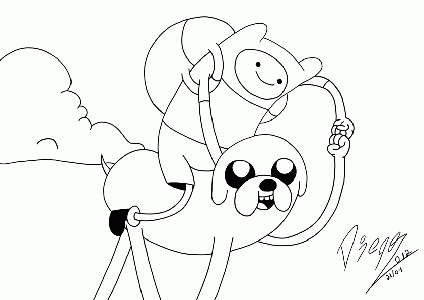 Finn And Jake Coloring Page : Printable Coloring Sheet Anbu - Coloring Home