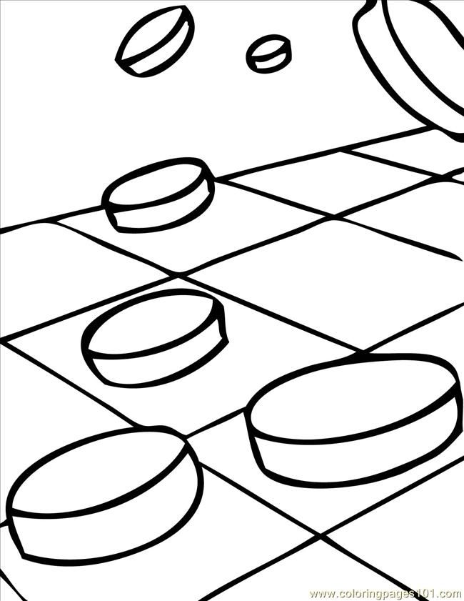 Coloring Pages 4 Checkers Ink (Entertainment > Games) - free 