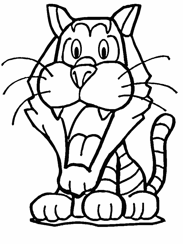 Printable Tigers Tiger3 Animals Coloring Pages