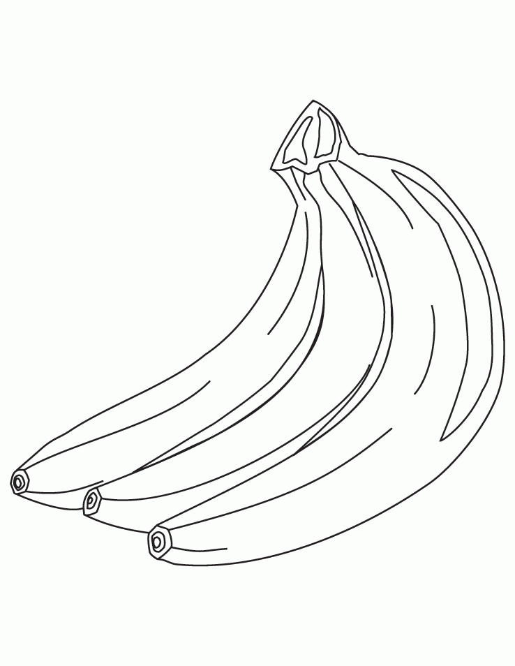 color Banana Coloring Pages for kids | Great Coloring Pages