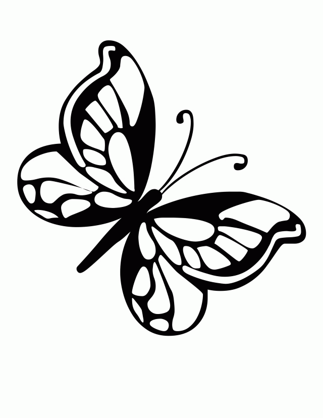 Geometric Coloring Pages For Kids Pictures Monarch Butterfly 