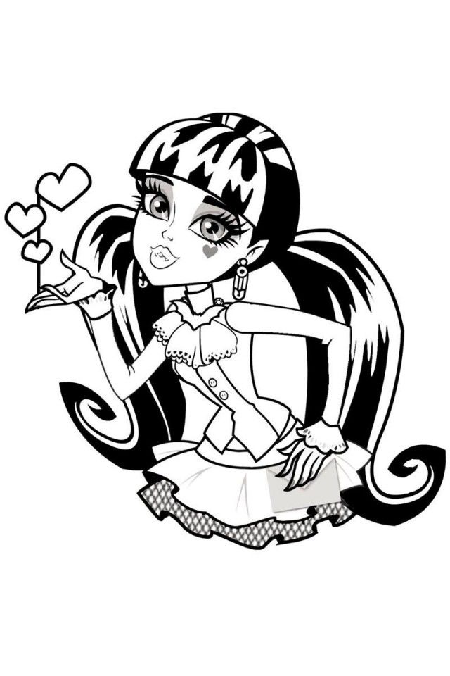 Dracula From Monster High Coloring Pages Download Free Printable 