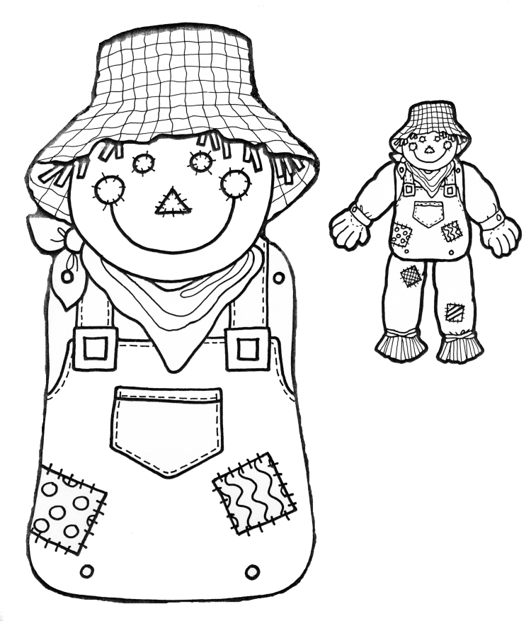 Scarecrow Part1 Coloring Page