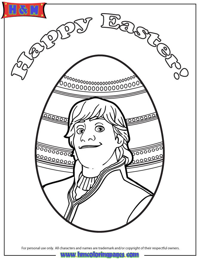 Kristoff Easter Coloring Page | Free Printable Coloring Pages