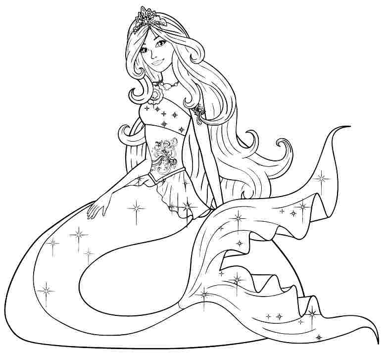 Barbie cartoon Colouring Pages