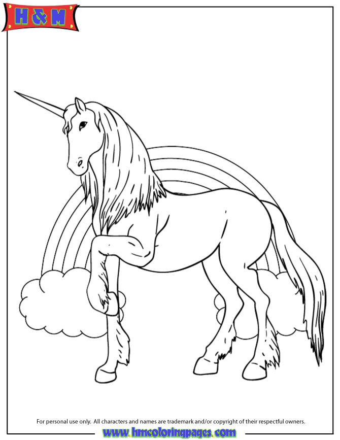 Unicorns And Rainbows Coloring Page - Coloring Home
