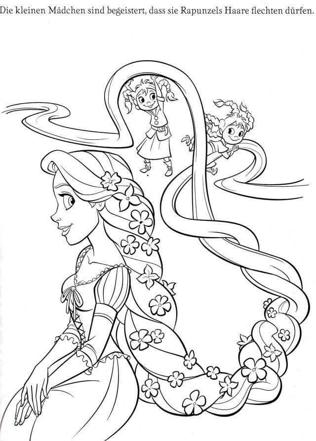 The Magic Rapunzel coloring book page | coloring pages