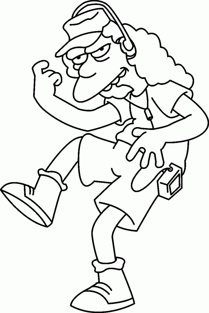 Otto Simpsons coloring pages | Coloring Pages