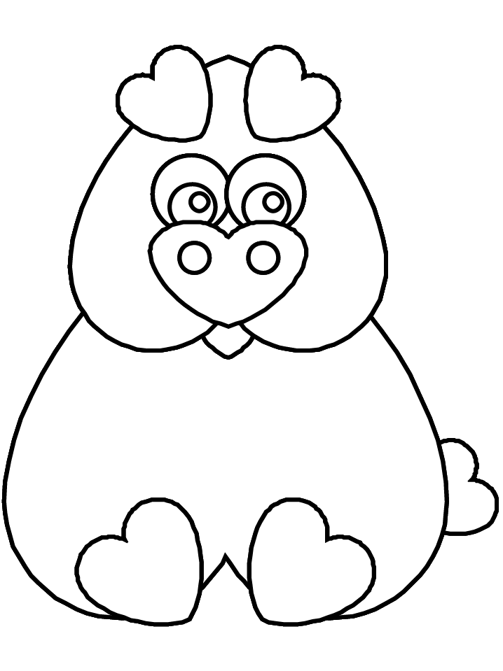 Heartpig Valentines Coloring Pages & Coloring Book
