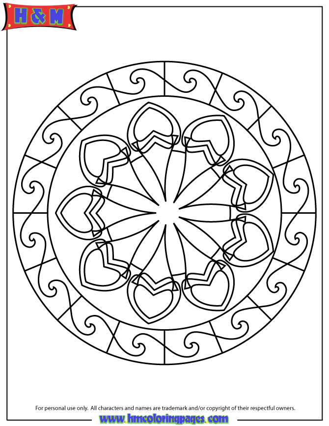 Abstract Mandala Design Coloring Page | HM Coloring Pages
