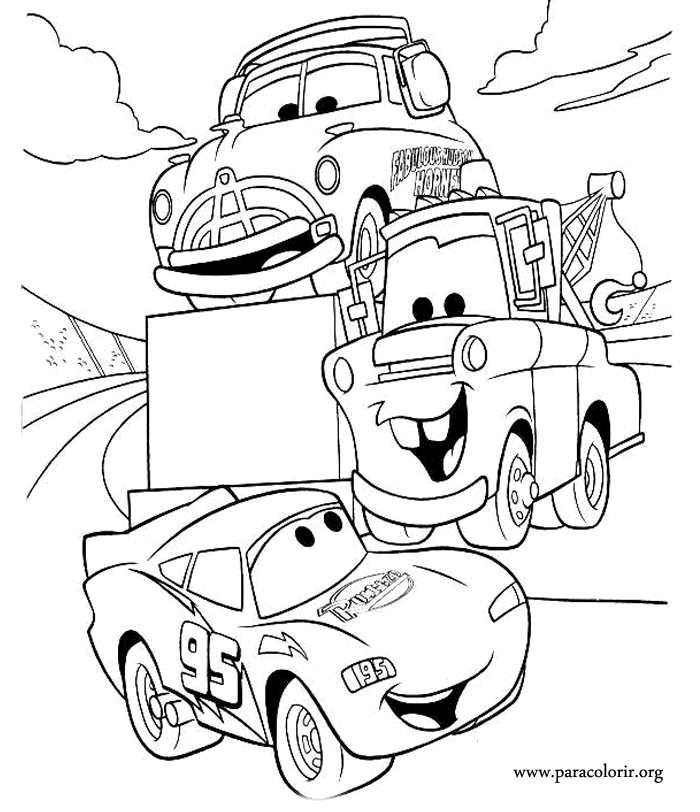 Free Cars Lightning Mcqueen Movie Coloring Pictures Pages Tow 
