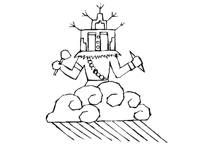Coloring page African weather maker - img 10958.
