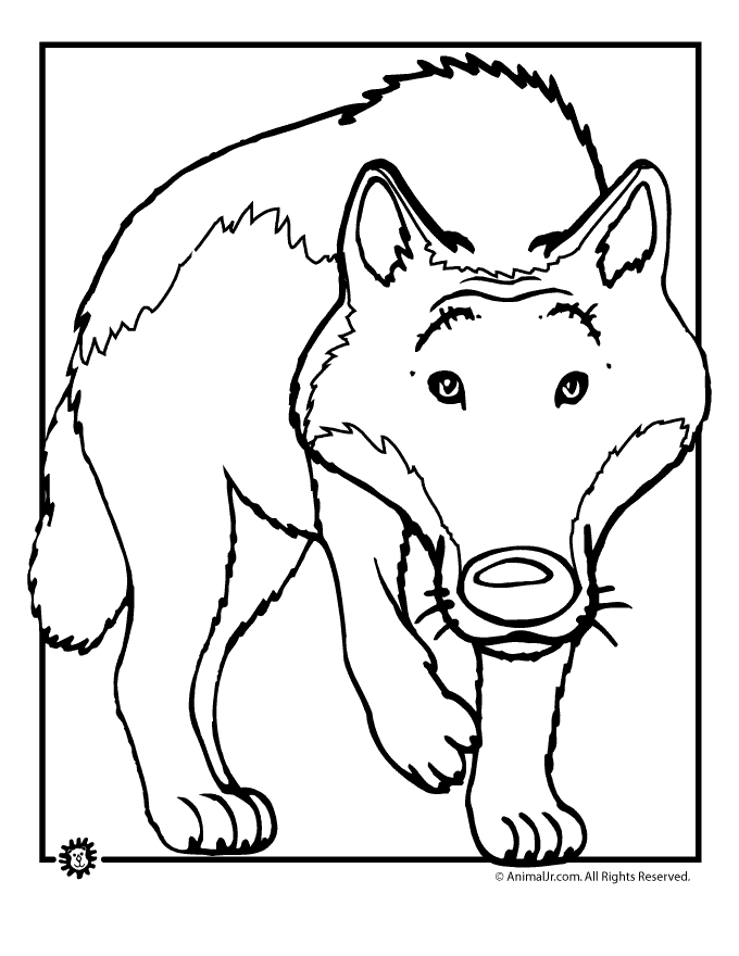 Wolf cartoons Colouring Pages