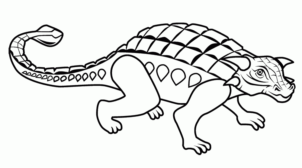 Dinosaurs Coloring Pages : Ankylosaurus Coloring Page Kids 