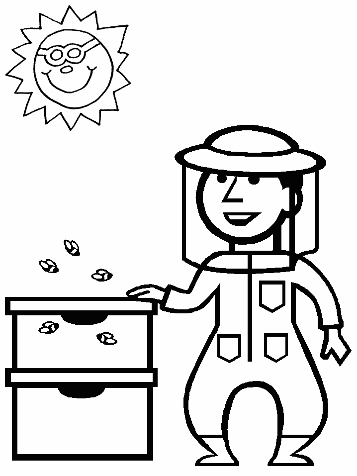 Beehive Coloring Page - Coloring Home
