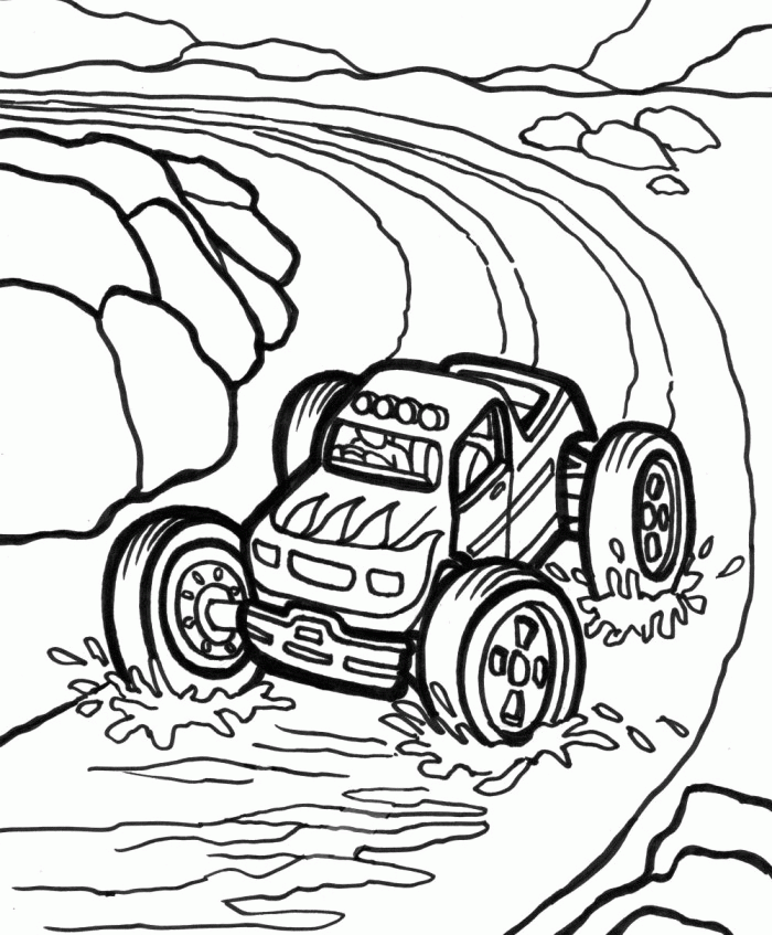 Race Off Road Coloring Page - Off Road Car Car Coloring Pages 