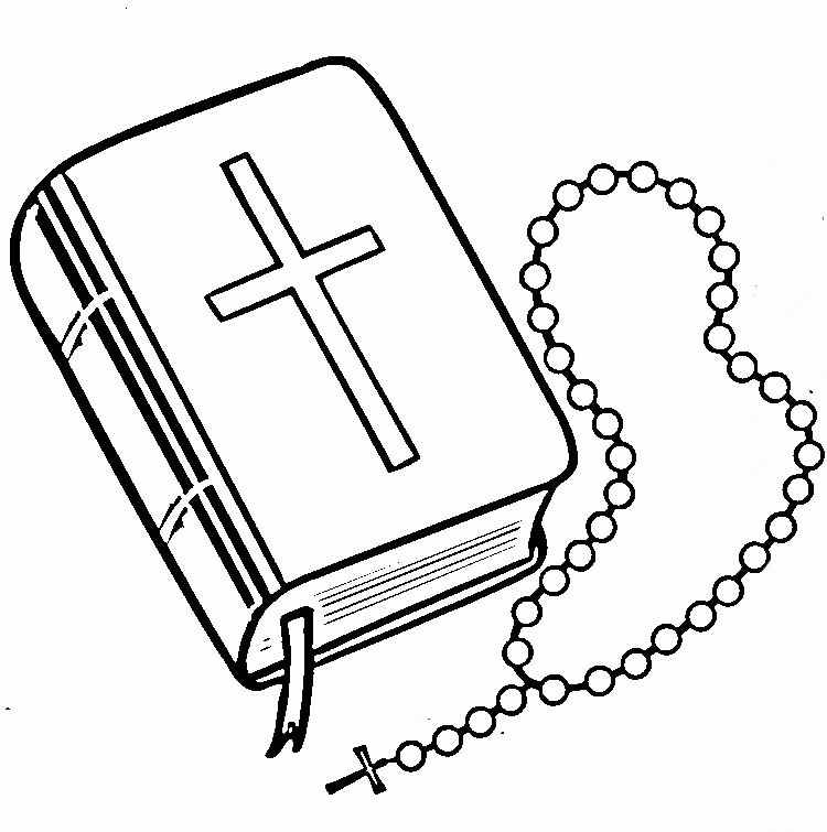 Bible and Rosary Coloring Online | Super Coloring