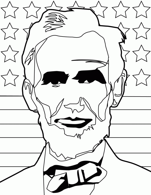Abraham Lincoln Coloring Page Abe Lincoln Coloring Pages 252456 