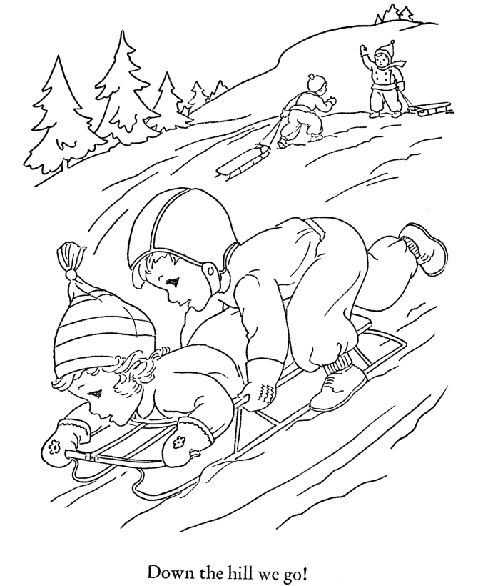 Winter Coloring Page Baby Polar Bear And Song Winter Coloring 