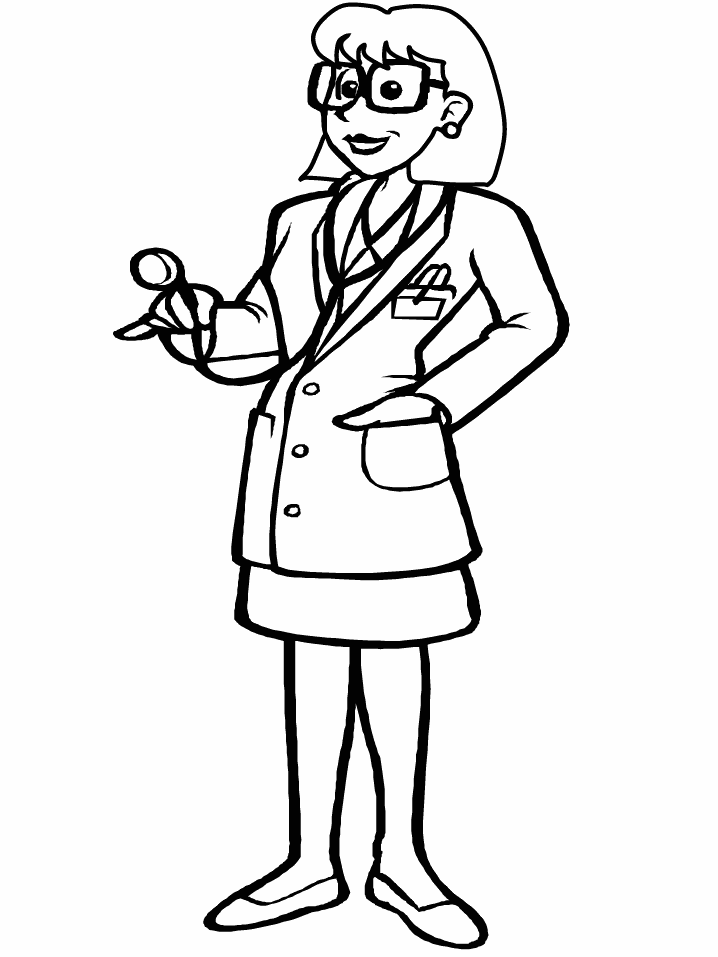 Doctor Colouring Page