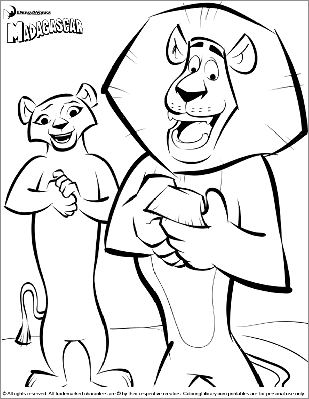 Madagascar coloring pages in the Coloring Library