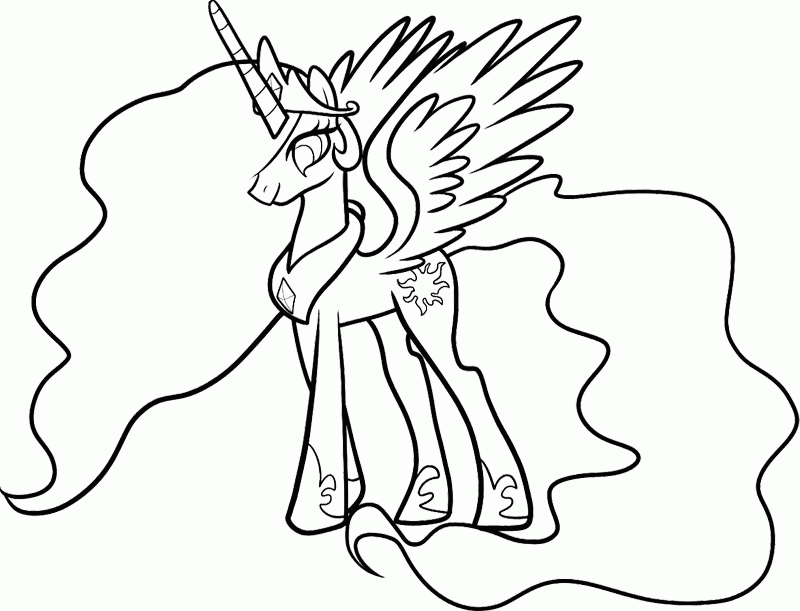 pincess celestia Colouring Pages (page 2)