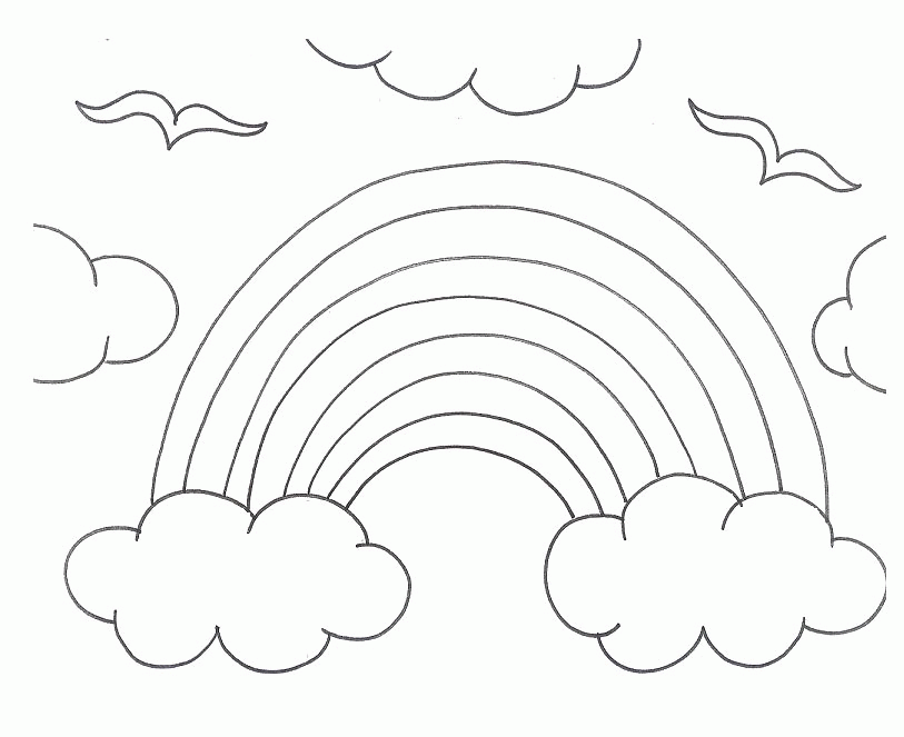 rainbow children Colouring Pages