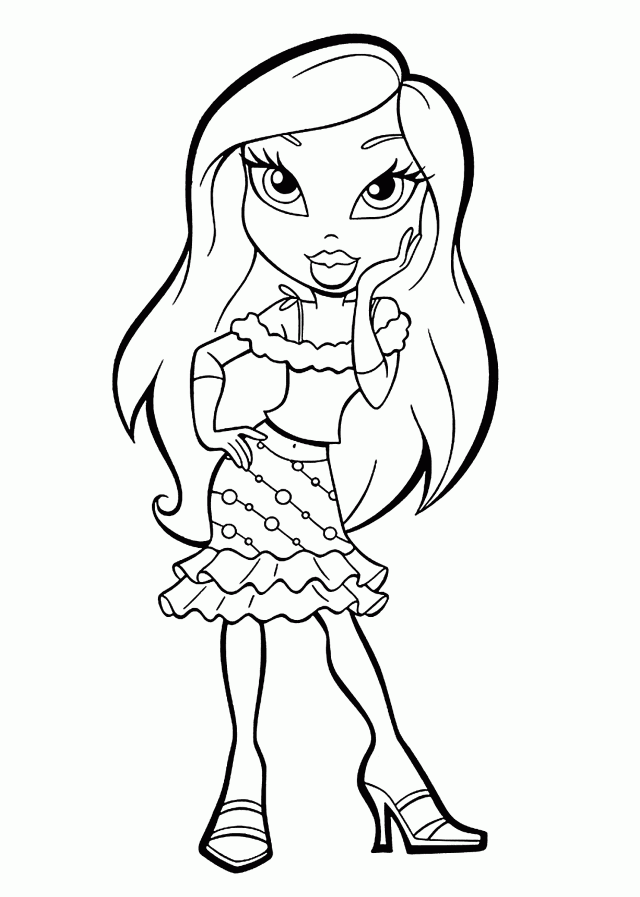 Bratz Dolls Coloring Pages For Kids Printable Free Coloing 293676 