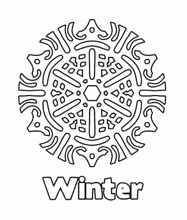 Download Winter Snowflake Coloring Pages Or Print Winter Snowflake 