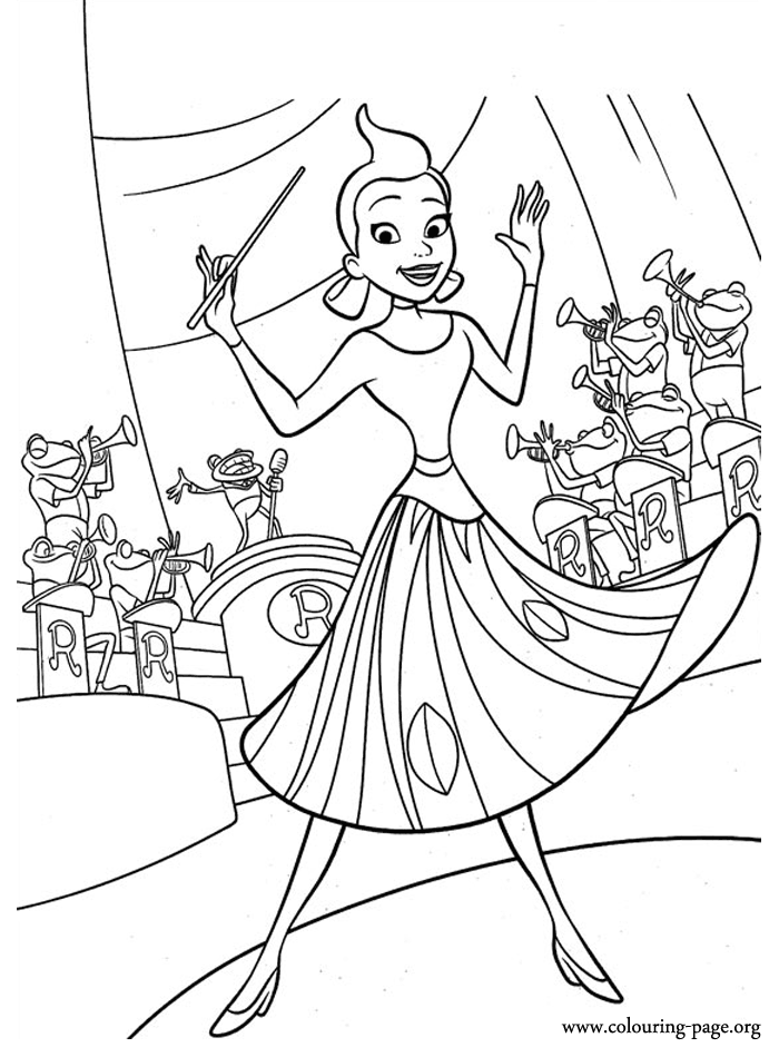 Meet the Robinsons - Franny with Frankie and the Frogs coloring page