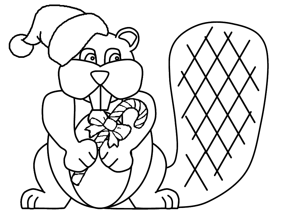 Beaver Christmas Coloring Pages & Coloring Book