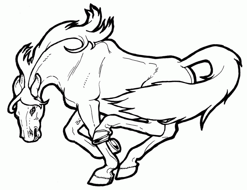 Mustang Horse Coloring Pages - Kids Colouring Pages