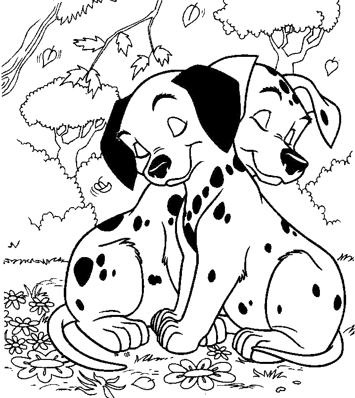 Hugging Dalmation Coloring Pages Free : New Coloring Pages