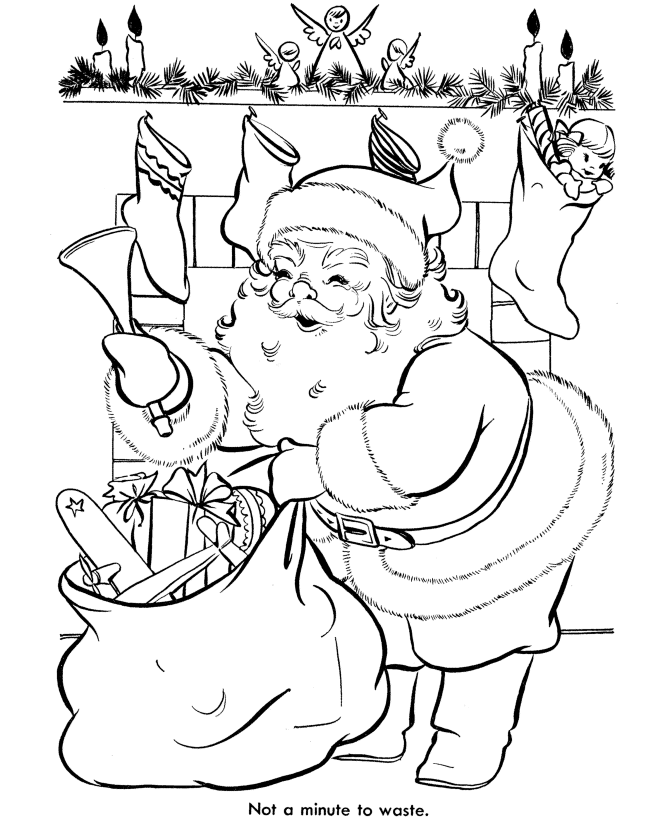 BlueBonkers : Santa Claus Coloring pages - 15